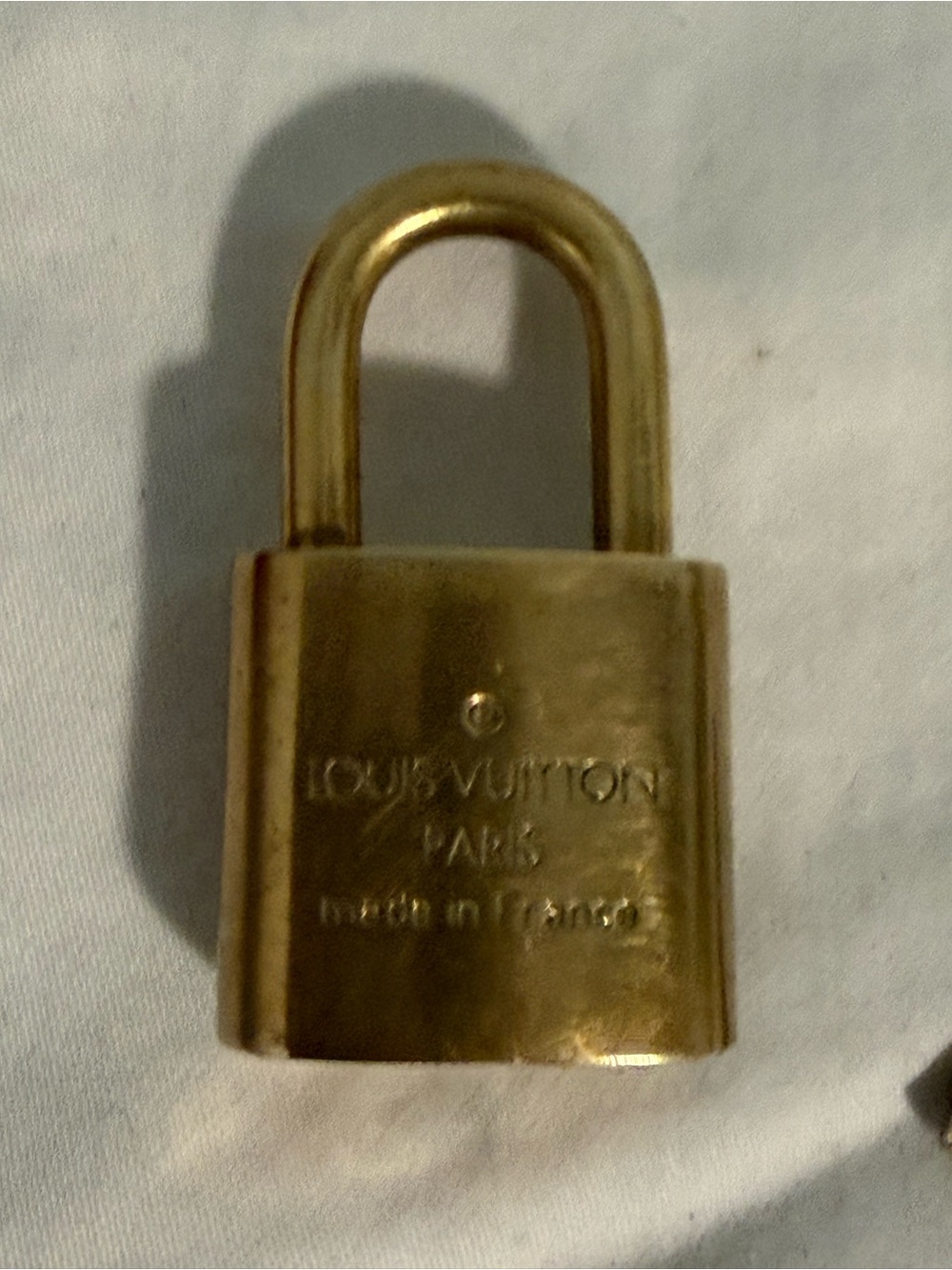 Louis Vuitton Brass tone Padlock and Key #322! - Picture 3 of 6